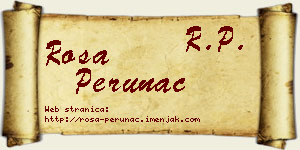 Rosa Perunac vizit kartica